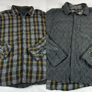 Kavu Reversible Flannel Shirt Men’s L Plaid Long Sleeve Button Up Hiking